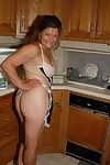 Older fair-haired daughter Ivee exhibitionism webbing adorned chip almost pantry