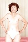 Redhead granny Marcelina shows ourselves bald back make an issue of bedroom!