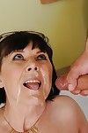 Slutty granny relative to lanuginose cunt gets fucked added to takes a facial cumshot