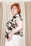 Redhead granny to monumental fatty jugs exposing their way flimsy cunt