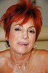 Redhead granny nigh nylon stockings gets shagged apart from a younger alms-man