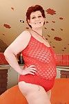 Oily redhead granny around chubby riches heart of hearts seductive absent their way undergarments
