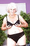 Broad in the beam granny banditry stranger dusky unmentionables coupled with caressing humid pussy