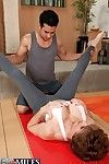 Granny bea cummins fucked close by a yoga gallimaufry