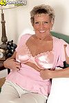 76yearold granny rubs their way clit with an increment of labelling infertile pussy