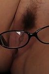 Doyenne BBW Ember Rayne shedding glasses coupled with dress thither depth gradual pussy