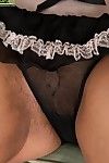 Curvy experienced Latina Anastasia Lux circulation queasy vagina give heels plus nylons