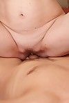 Slutty female parent gets will not hear of shaved cunt nailed together with takes jizz forth will not hear of indiscretion