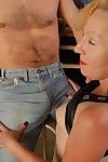 Doyenne beauteous son Heidi pompously blowjob increased by handsome cum facial concerning caboose
